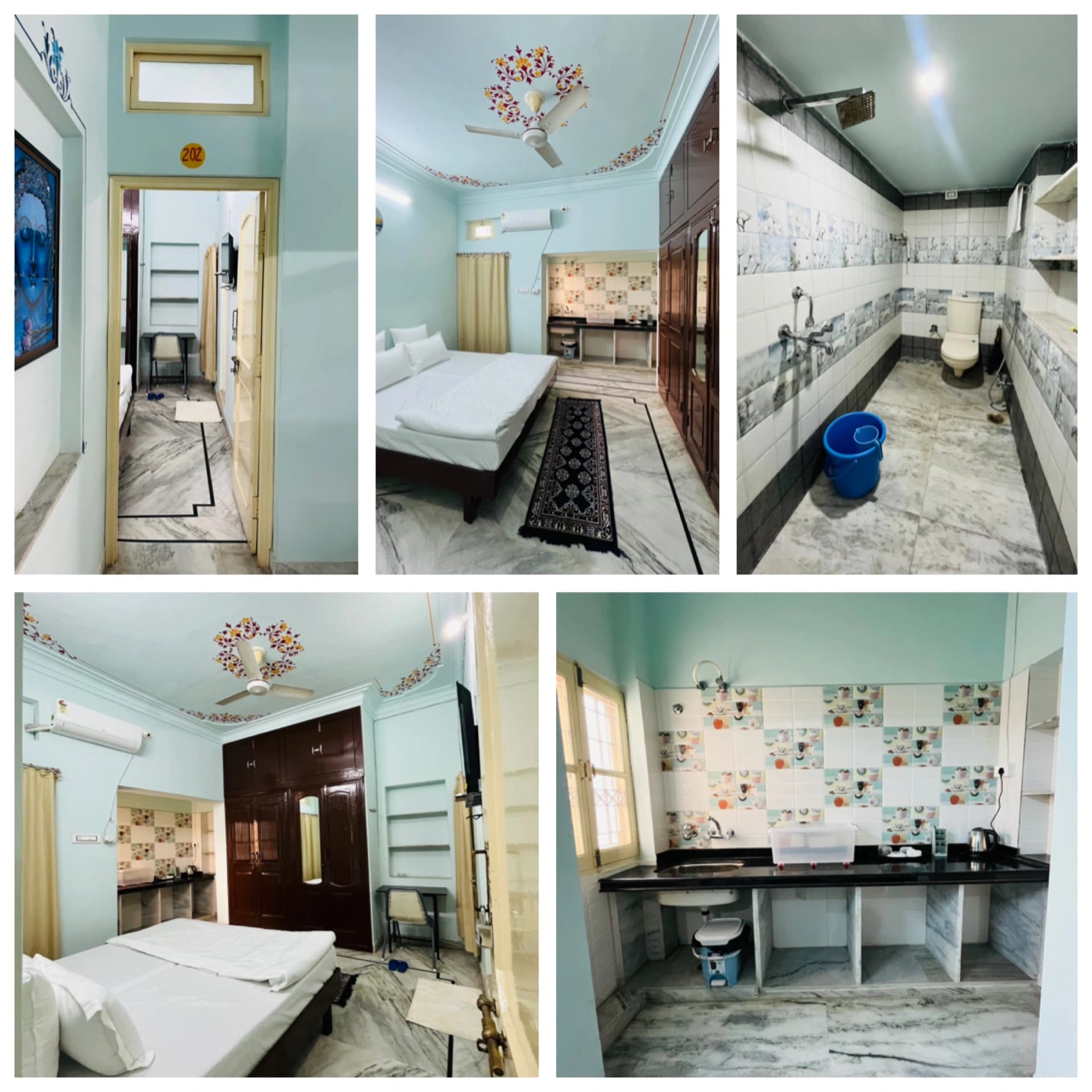 Spacious room interior at Natraj Home Stay