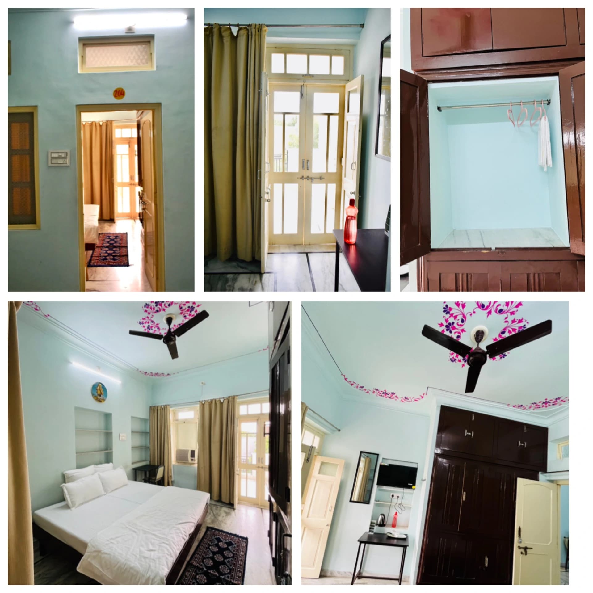 Bright room with seating space at Natraj Home Stay
